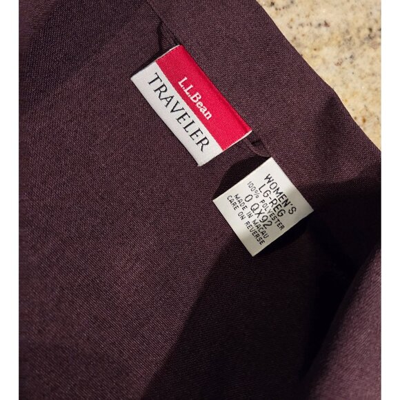 LL Bean Traveler Shirt Dress Button Midi Size L Purple QX92 - Picture 10 of 16